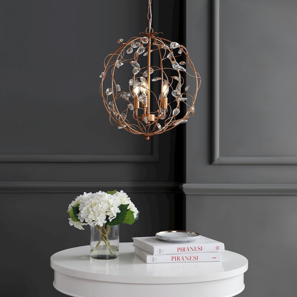 Isabelle Adjustable Metal/Glass Led Pendant. Picture 5
