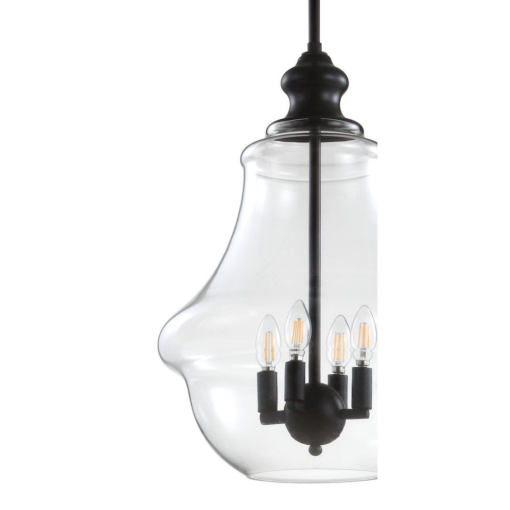 Adam Adjustable Metal/Glass Led Pendant. Picture 3