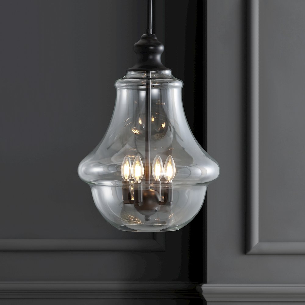 Adam Adjustable Metal/Glass Led Pendant. Picture 10