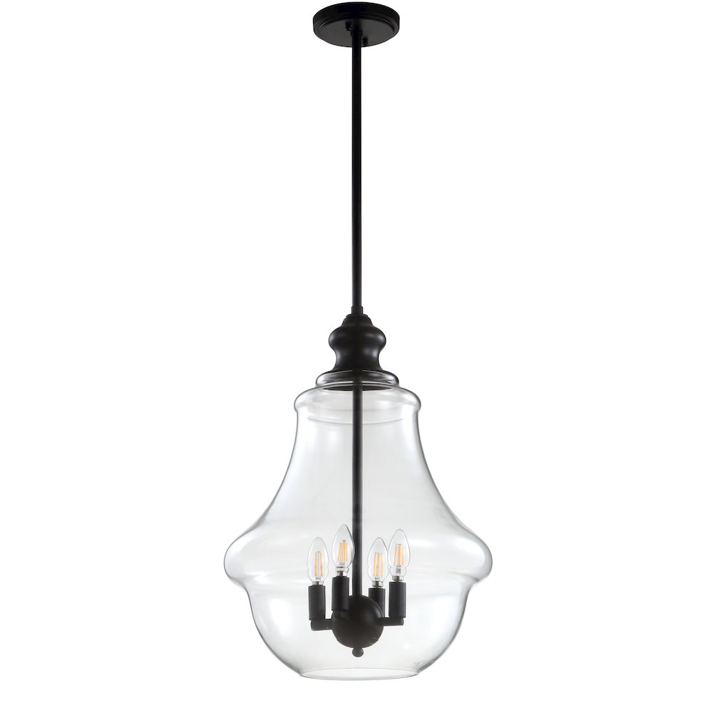 Adam Adjustable Metal/Glass Led Pendant. Picture 2