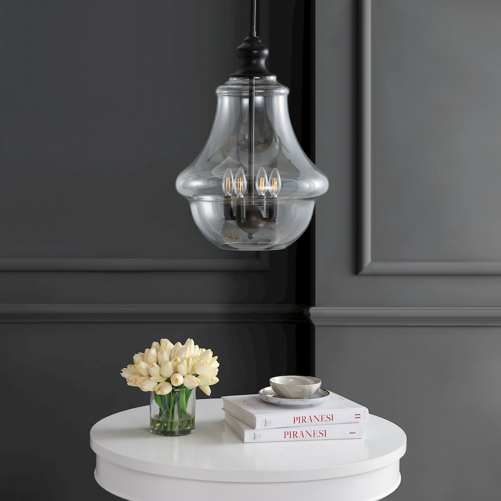 Adam Adjustable Metal/Glass Led Pendant. Picture 8