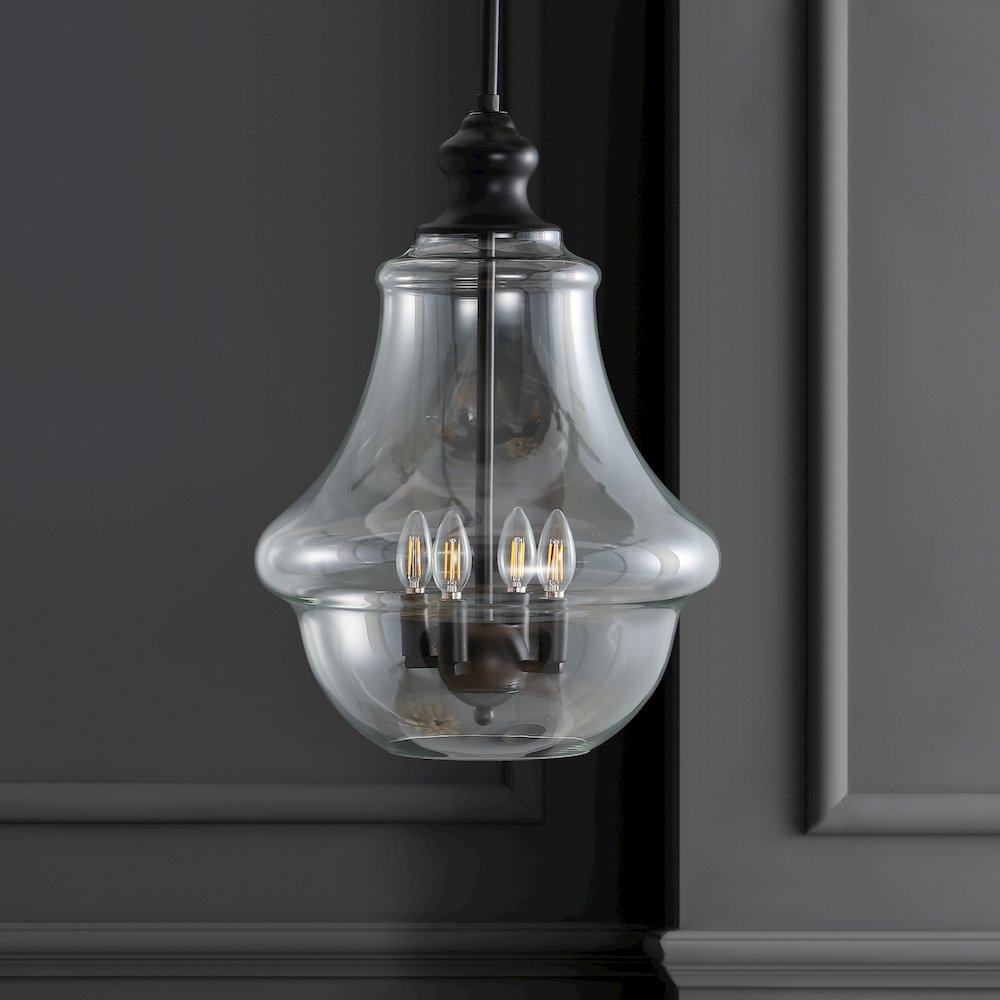 Adam Adjustable Metal/Glass Led Pendant. Picture 6