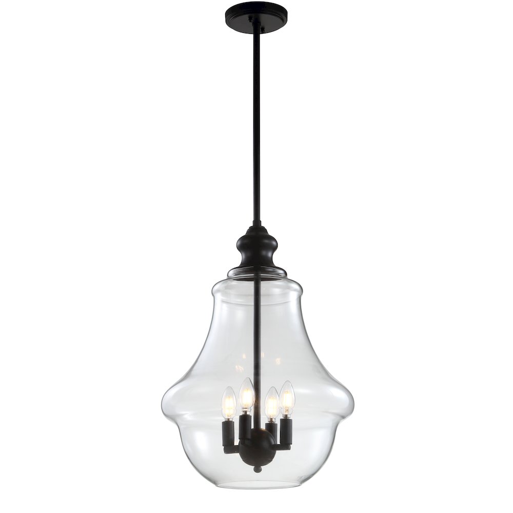 Adam Adjustable Metal/Glass Led Pendant. Picture 1