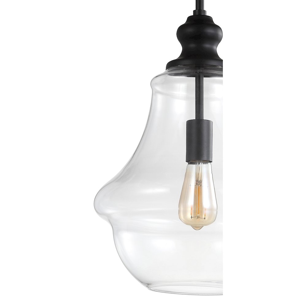 Adam Adjustable Metal/Glass Led Pendant. Picture 3