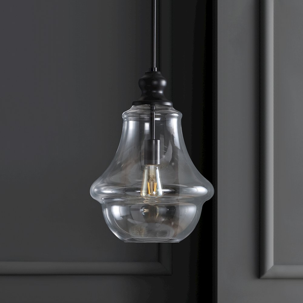 Adam Adjustable Metal/Glass Led Pendant. Picture 6