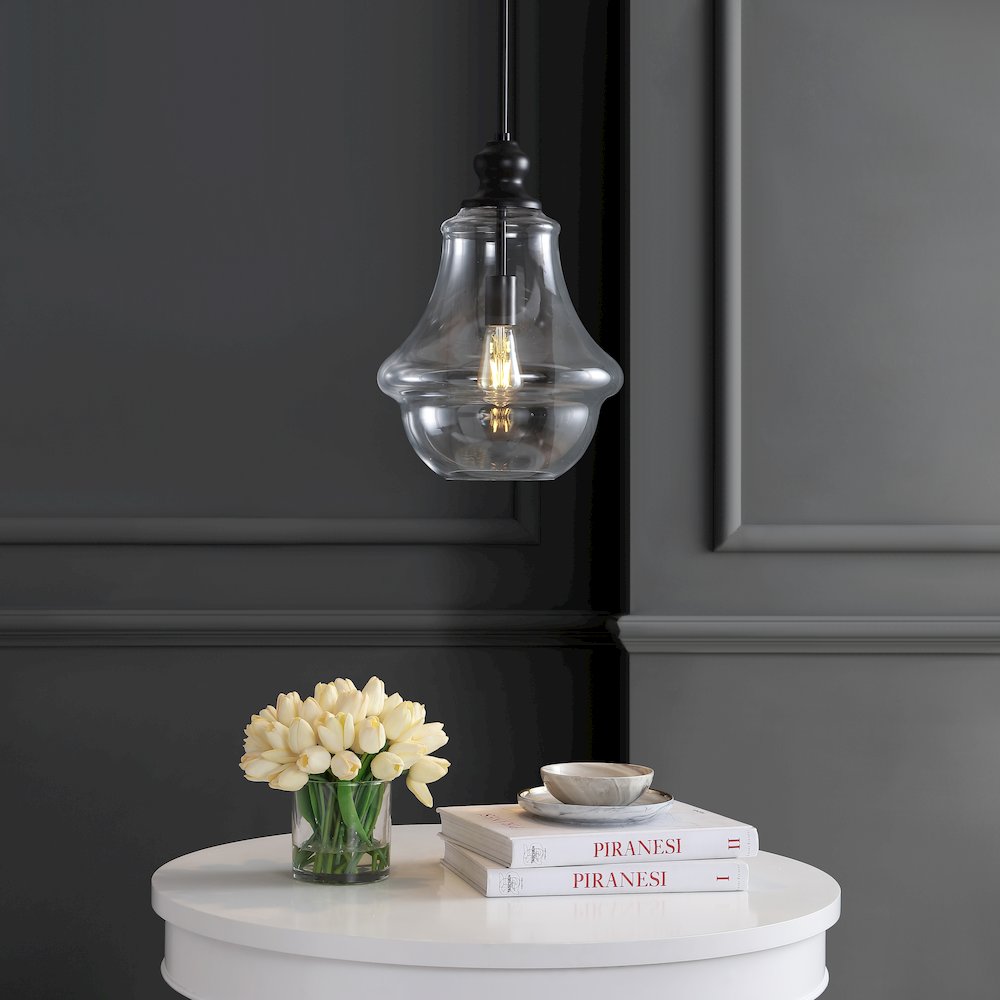 Adam Adjustable Metal/Glass Led Pendant. Picture 7