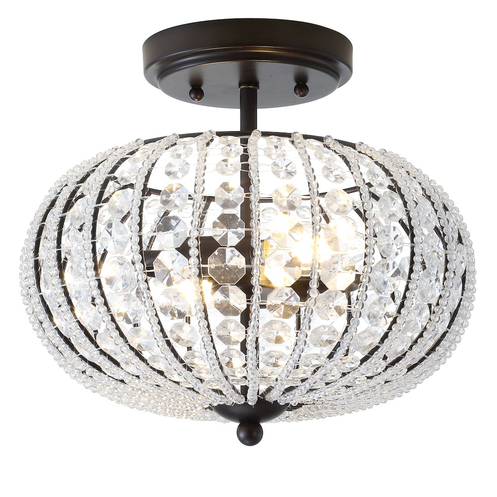 Catalina Metal Acrylic Led Semi Flush Mount. Picture 1