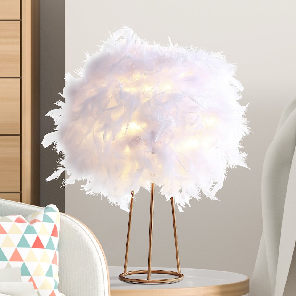Stork Feather Metal Led Table Lamp. Picture 11