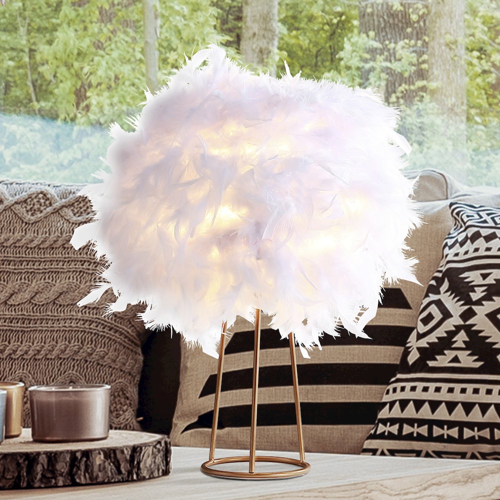 Stork Feather Metal Led Table Lamp. Picture 12