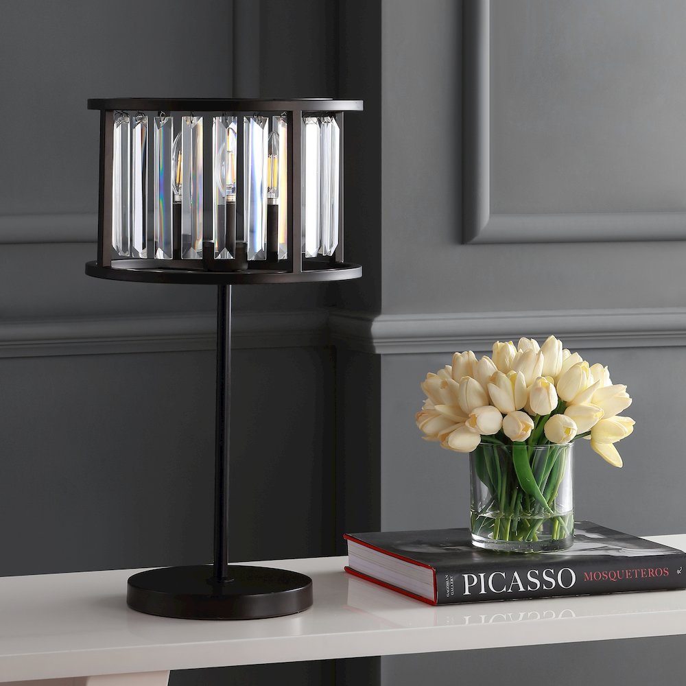 Bevin Metal/Crystal Led Table Lamp. Picture 8