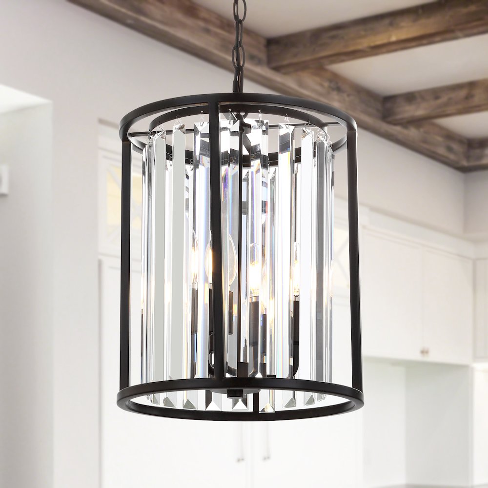 Bevin Metal/Crystal Led Pendant. Picture 15