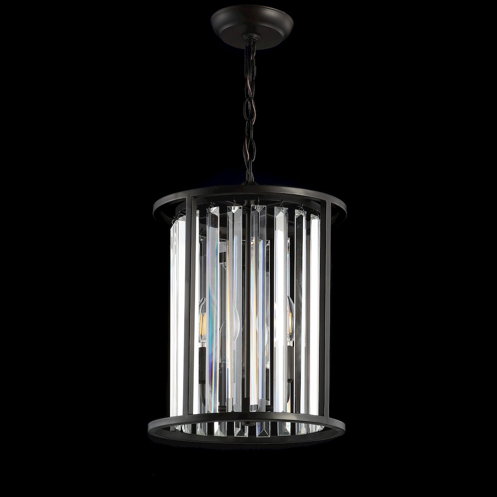 Bevin Metal/Crystal Led Pendant. Picture 4
