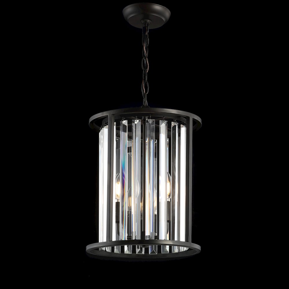 Bevin Metal/Crystal Led Pendant. Picture 3