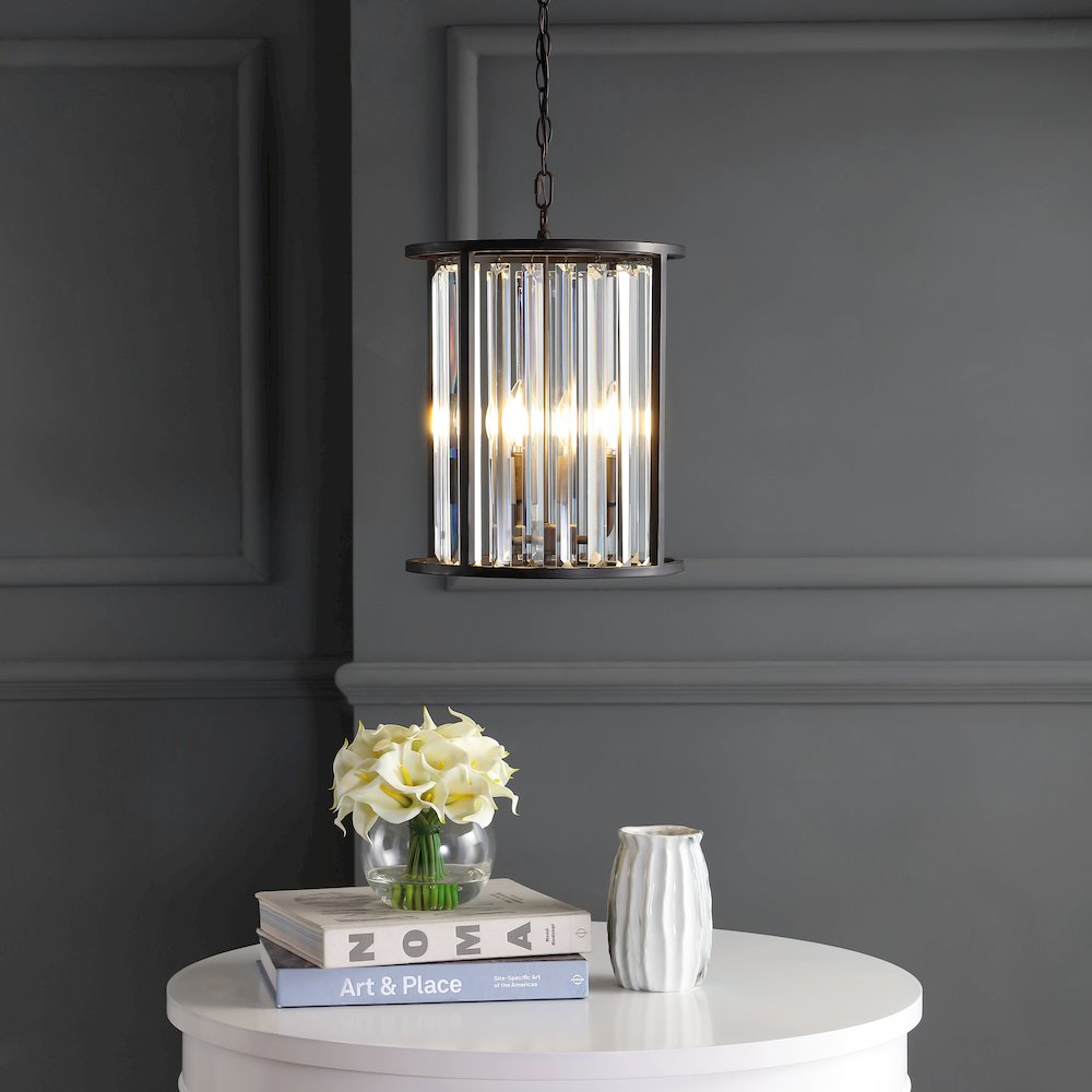 Bevin Metal/Crystal Led Pendant. Picture 9