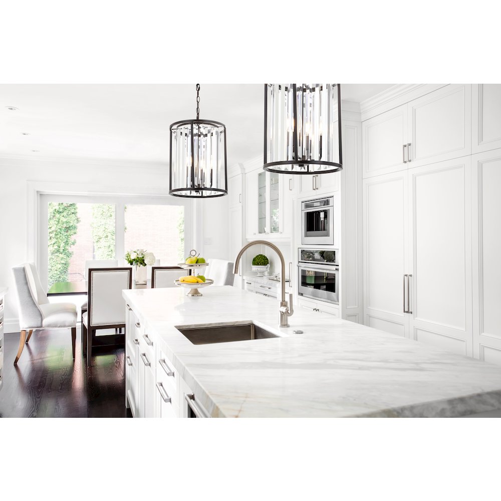 Bevin Metal/Crystal Led Pendant. Picture 12