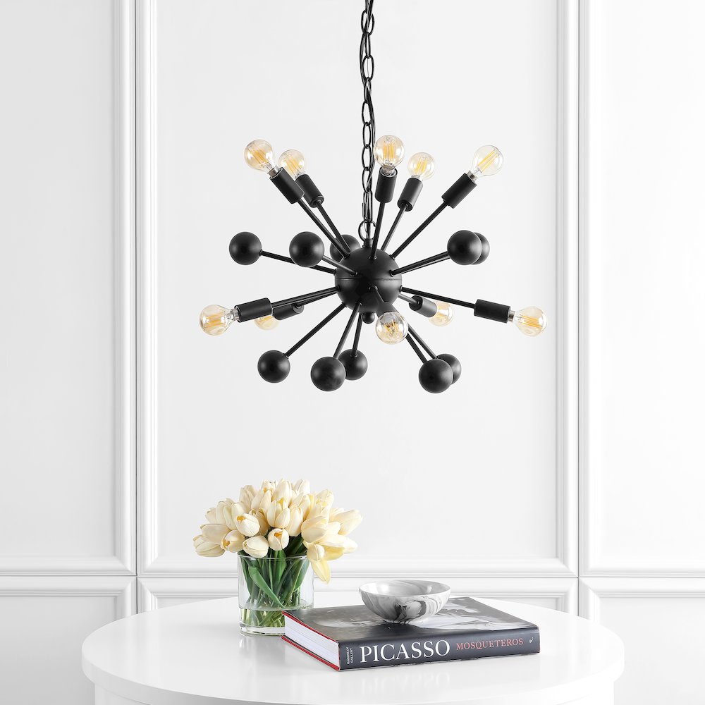 Orbit Adjustable Iron Modern Industrial Sputnik Led Chandelier. Picture 8