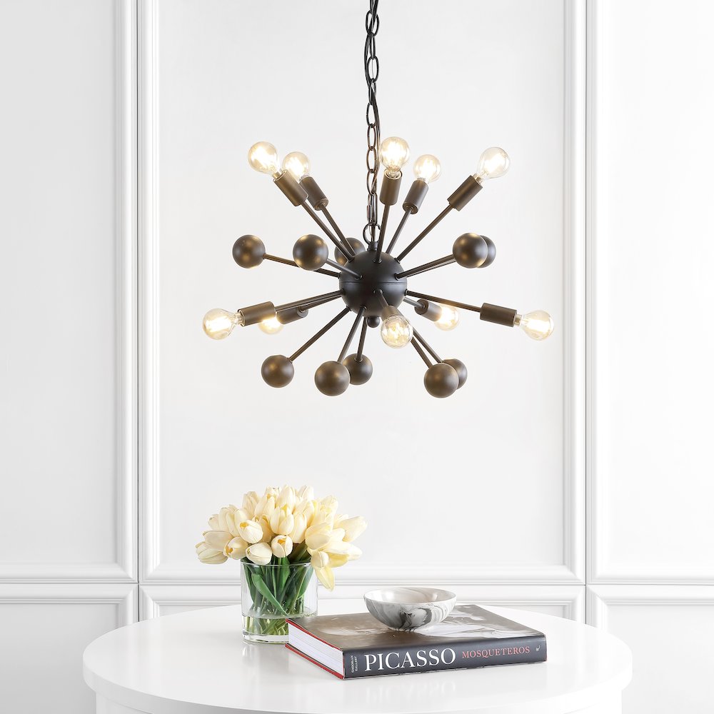 Orbit Adjustable Iron Modern Industrial Sputnik Led Chandelier. Picture 7