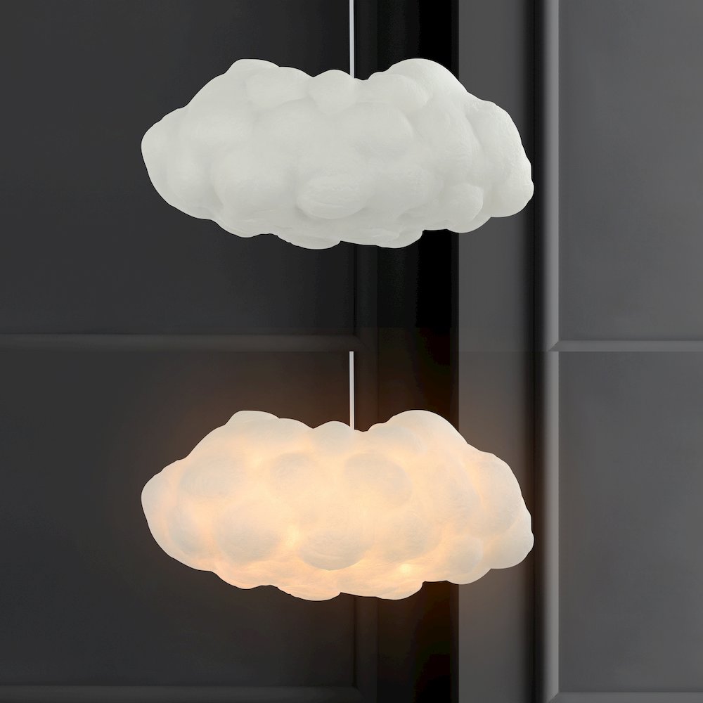 Zephyr Modern Contemporary Silk Led Cloud Pendant. Picture 10