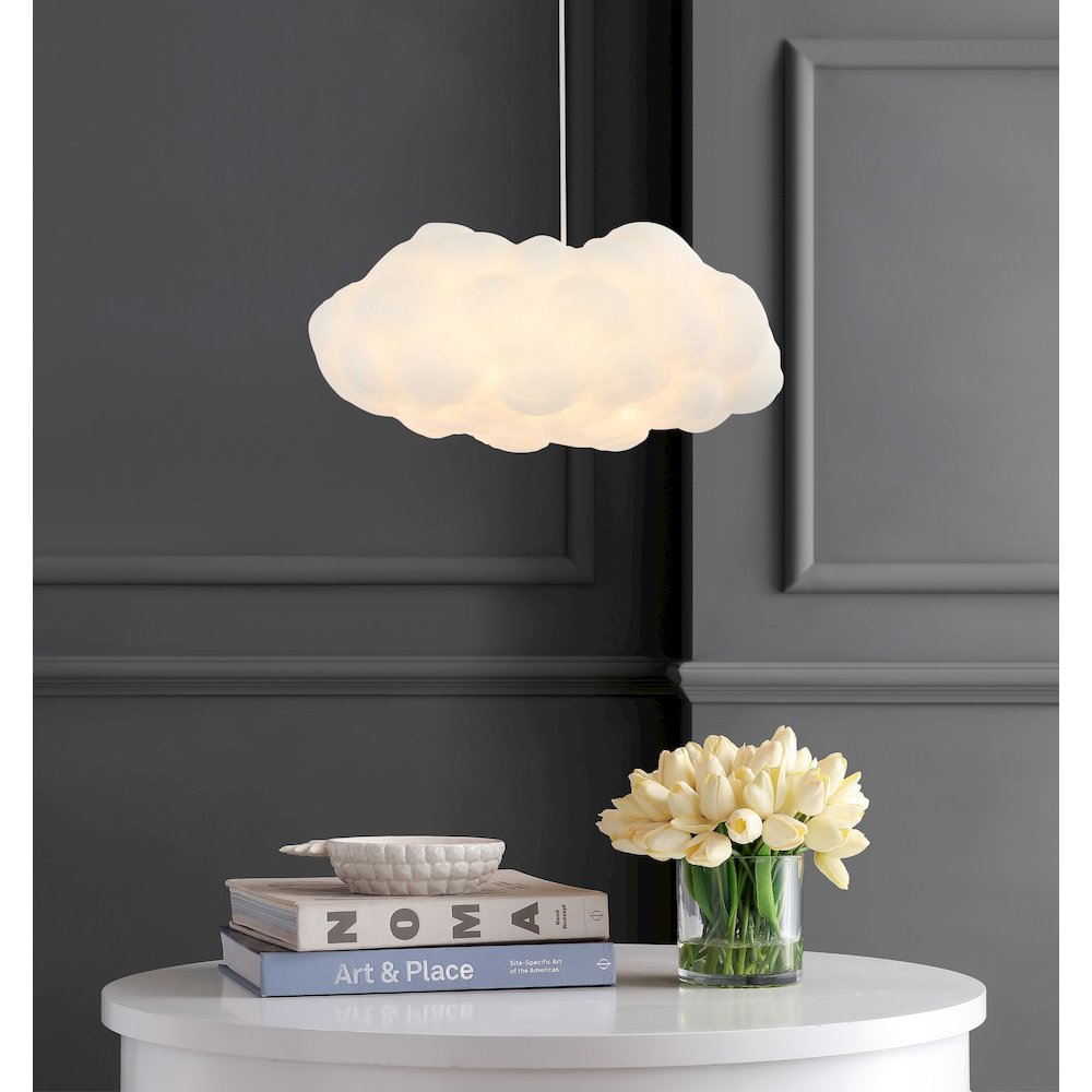 Zephyr Modern Contemporary Silk Led Cloud Pendant. Picture 4
