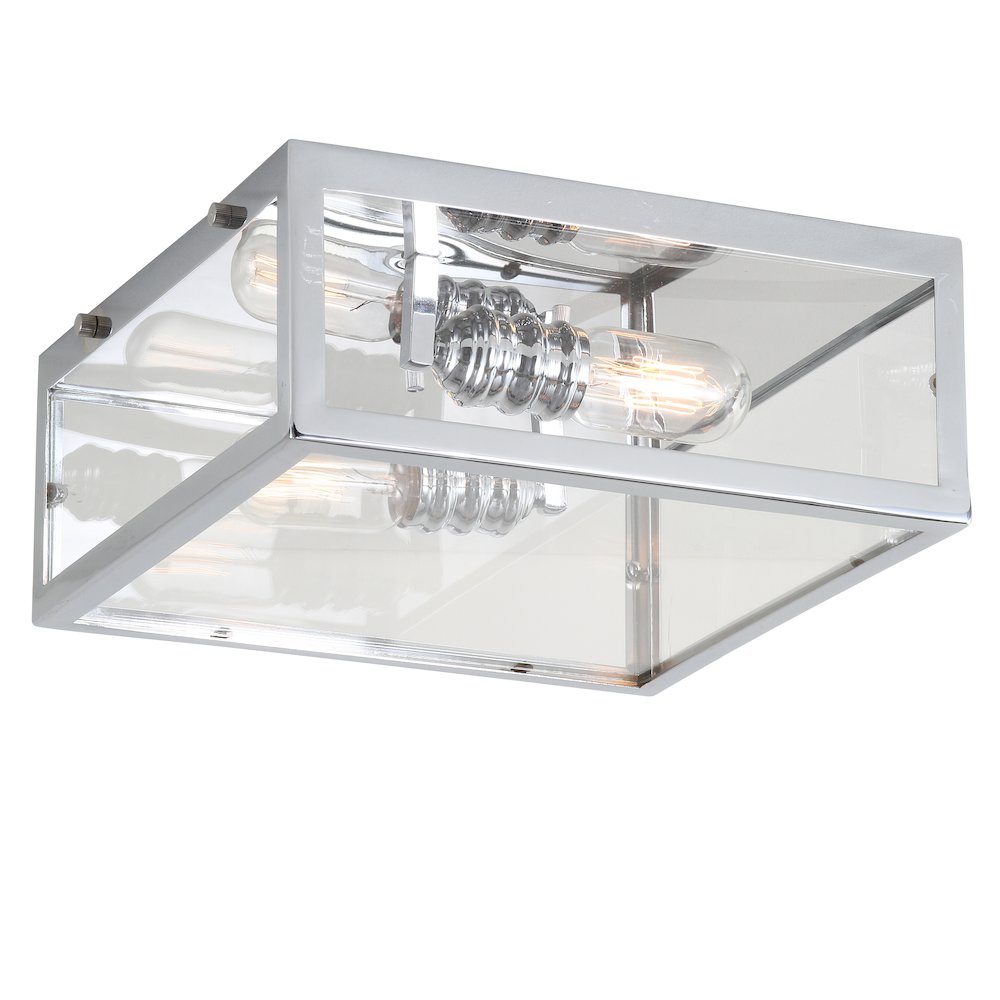 Grayson Metal/Glass Led Flush Mount. Picture 1