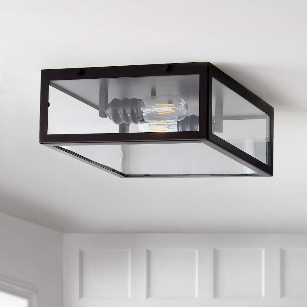 Grayson Metal/Glass Led Flush Mount. Picture 5