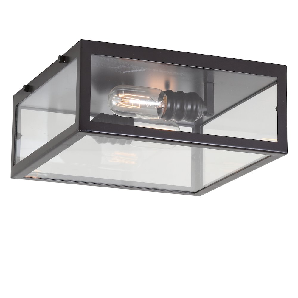 Grayson Metal/Glass Led Flush Mount. Picture 1