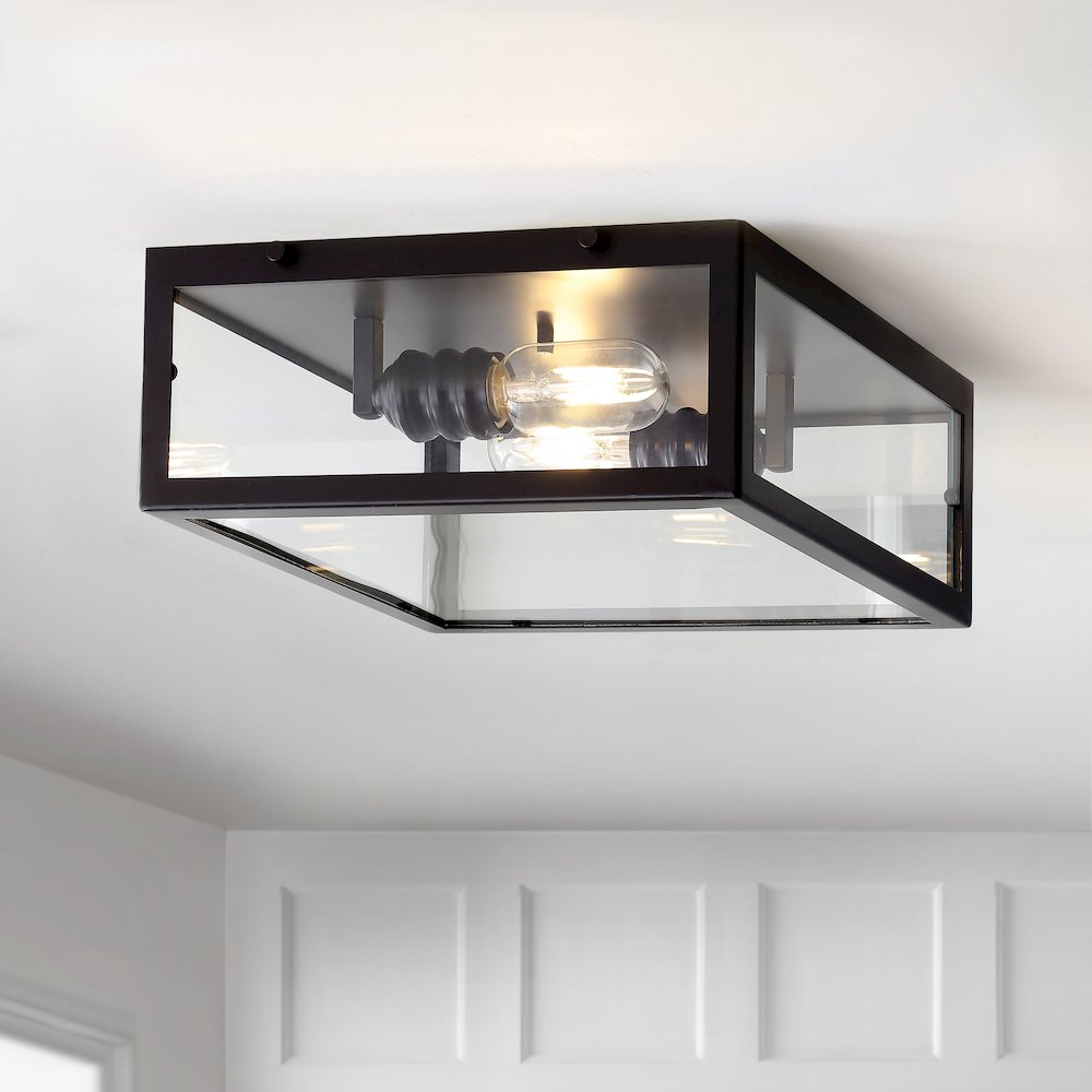 Grayson Metal/Glass Led Flush Mount. Picture 4