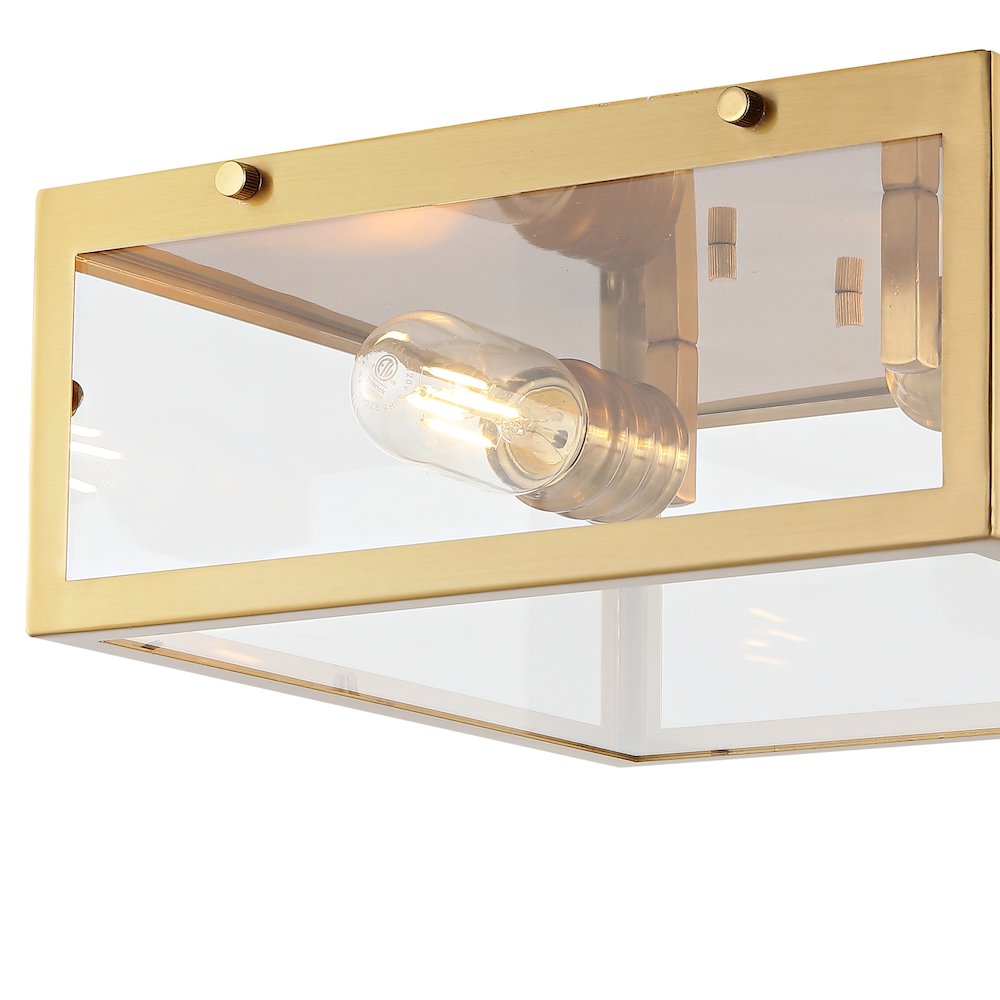 Grayson Metal/Glass Led Flush Mount. Picture 2