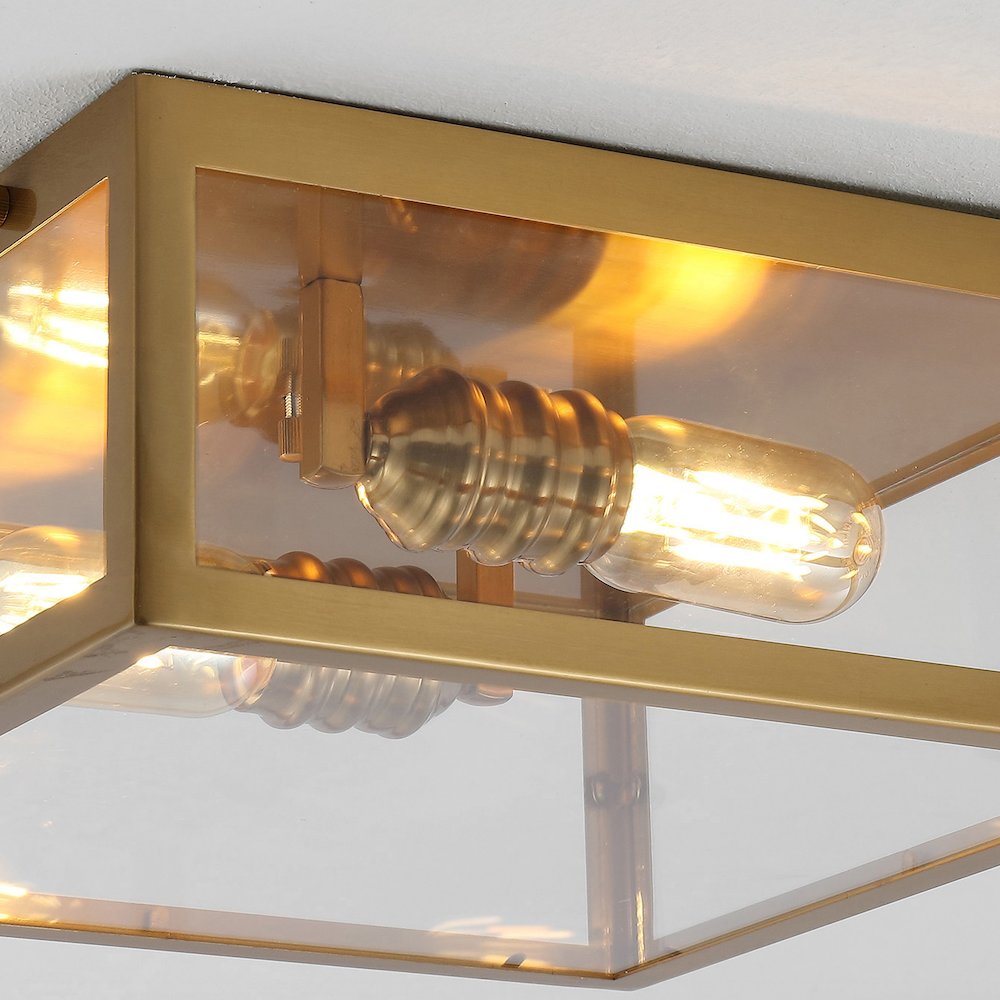 Grayson Metal/Glass Led Flush Mount. Picture 3