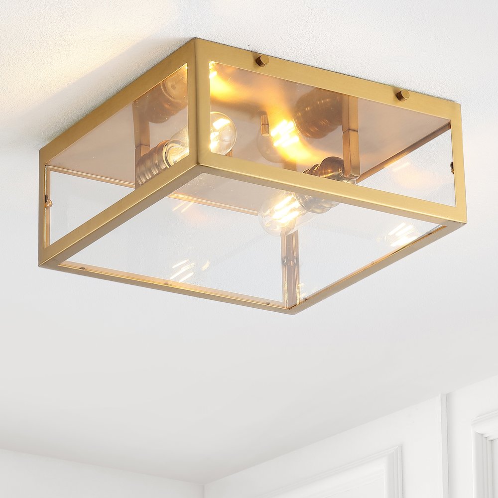 Grayson Metal/Glass Led Flush Mount. Picture 8