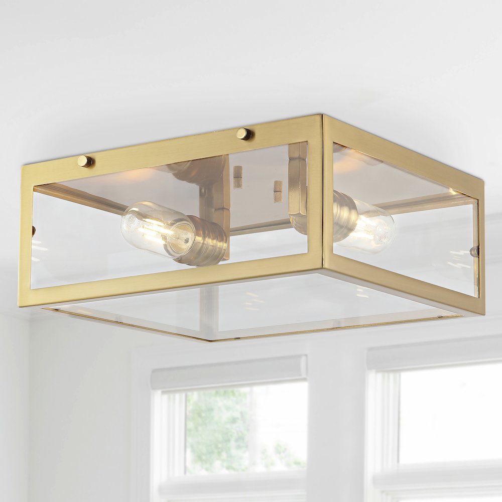 Grayson Metal/Glass Led Flush Mount. Picture 9