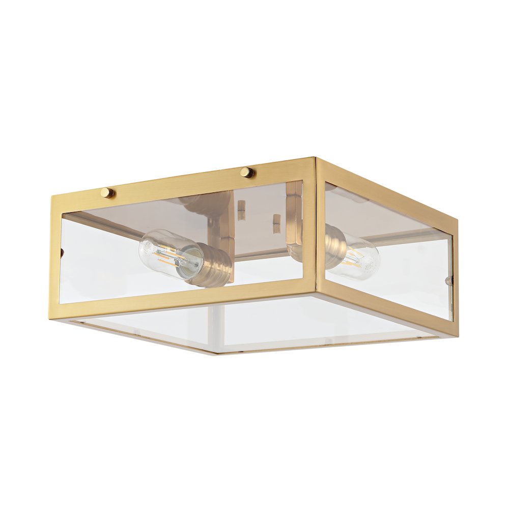 Grayson Metal/Glass Led Flush Mount. Picture 1