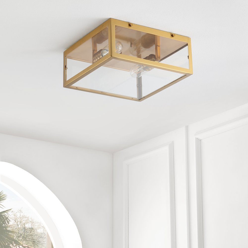 Grayson Metal/Glass Led Flush Mount. Picture 5