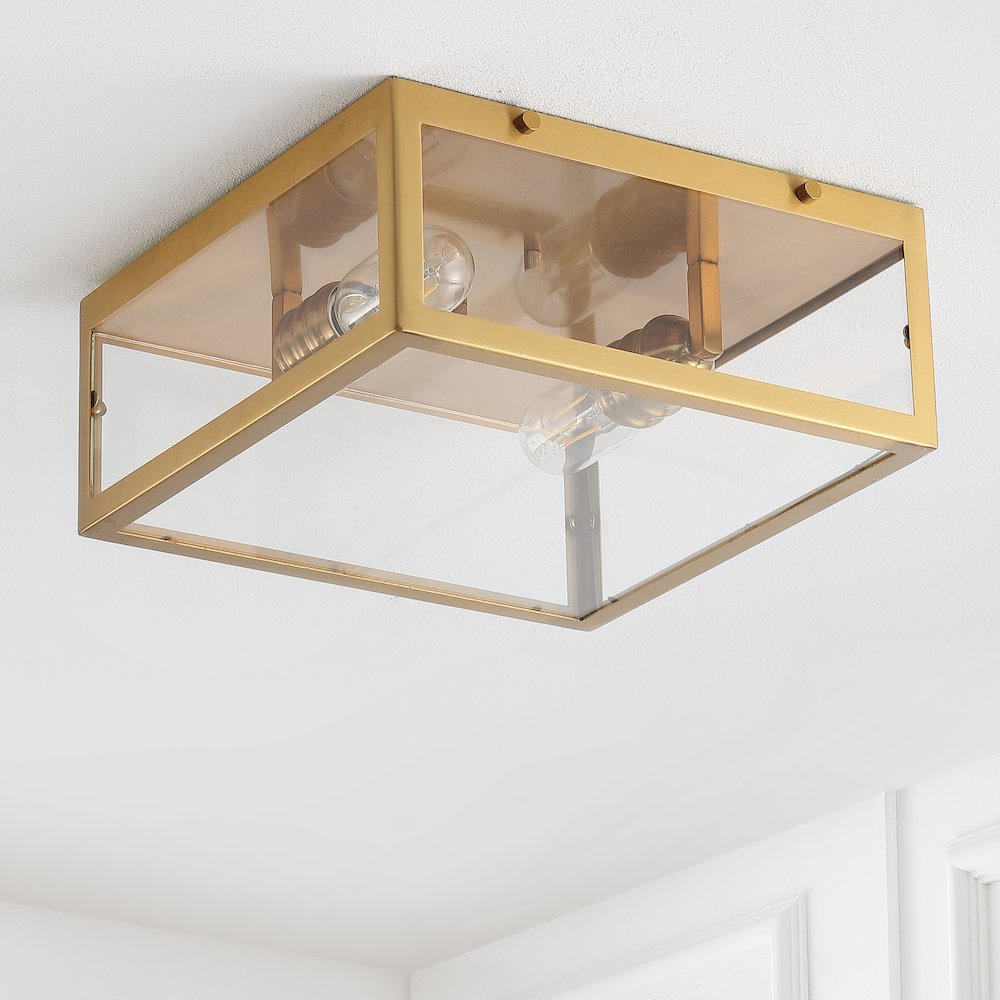 Grayson Metal/Glass Led Flush Mount. Picture 6