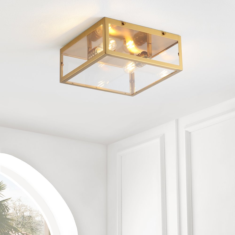 Grayson Metal/Glass Led Flush Mount. Picture 4