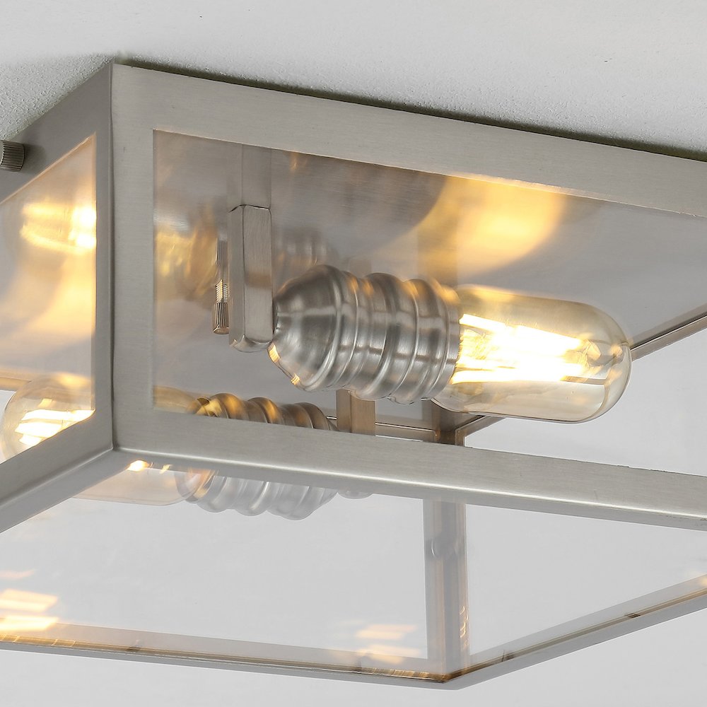 Grayson Metal/Glass Led Flush Mount. Picture 3