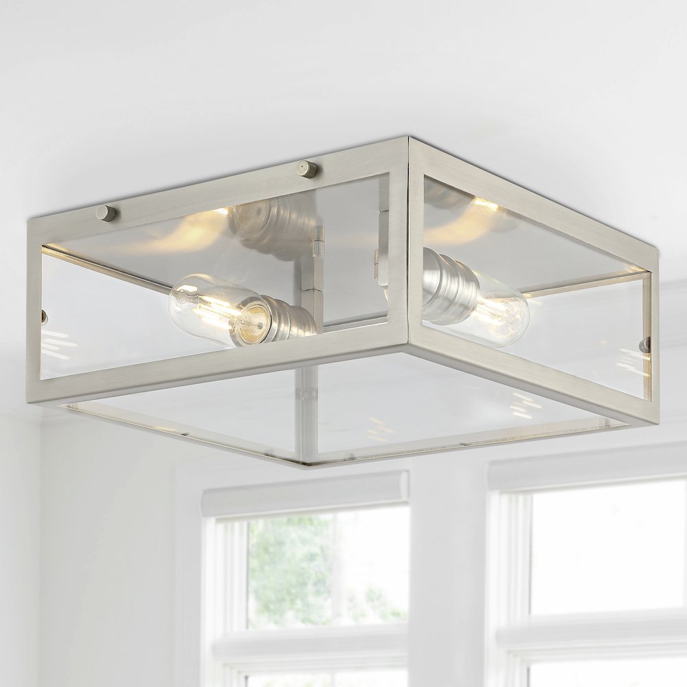 Grayson Metal/Glass Led Flush Mount. Picture 9