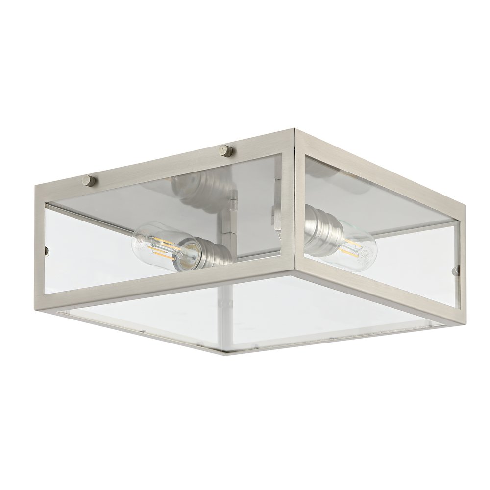 Grayson Metal/Glass Led Flush Mount. Picture 1