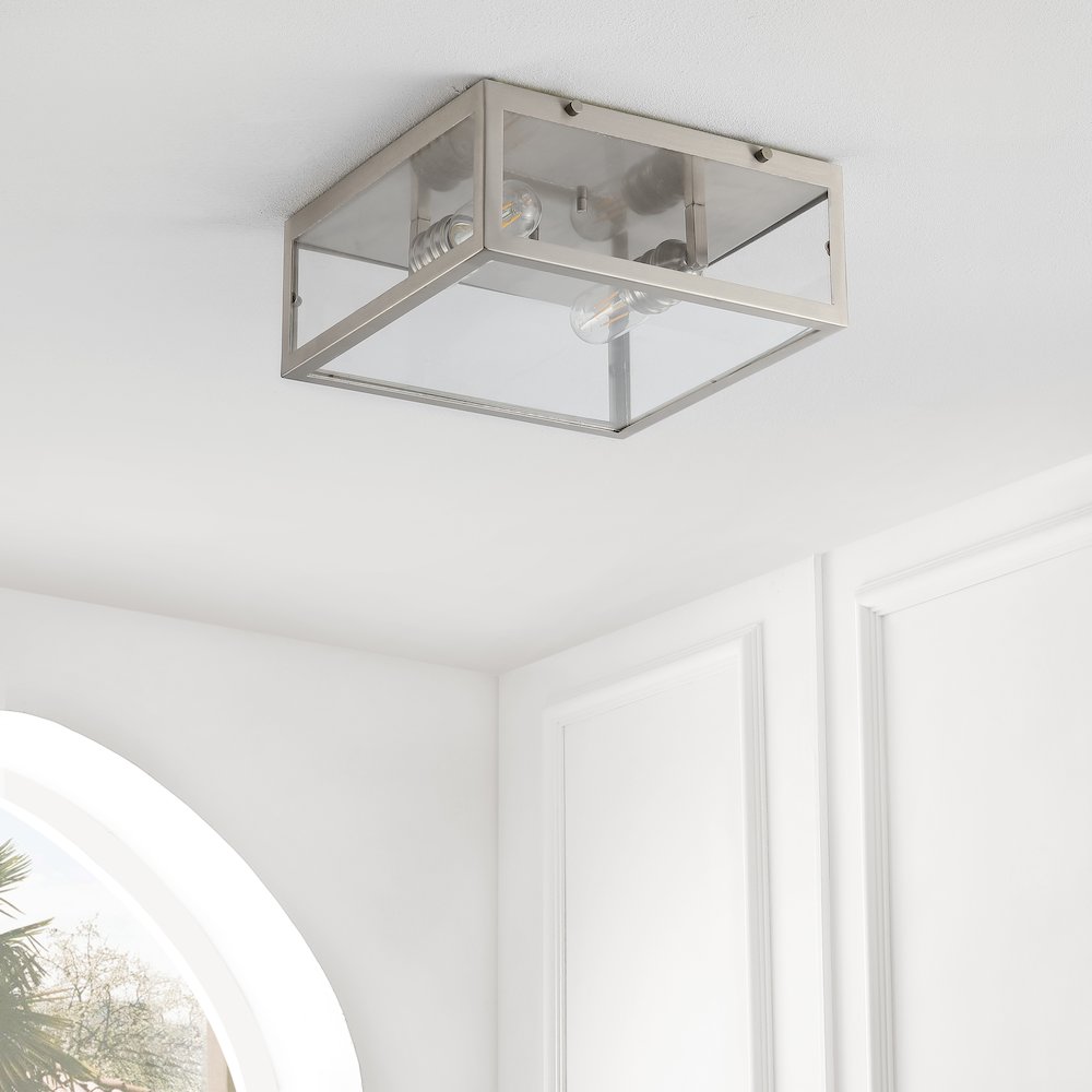 Grayson Metal/Glass Led Flush Mount. Picture 5