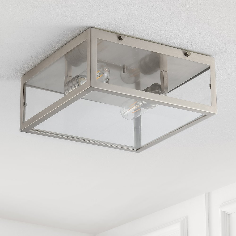 Grayson Metal/Glass Led Flush Mount. Picture 6