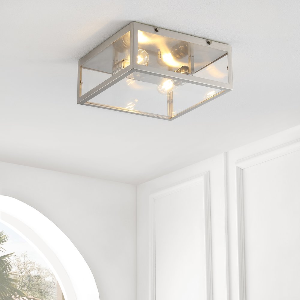 Grayson Metal/Glass Led Flush Mount. Picture 4