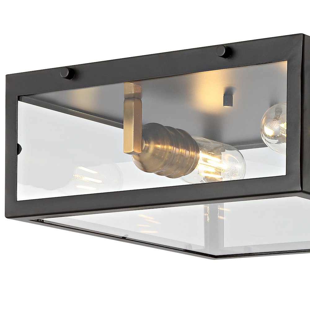 Grayson Metal/Glass Led Flush Mount. Picture 2