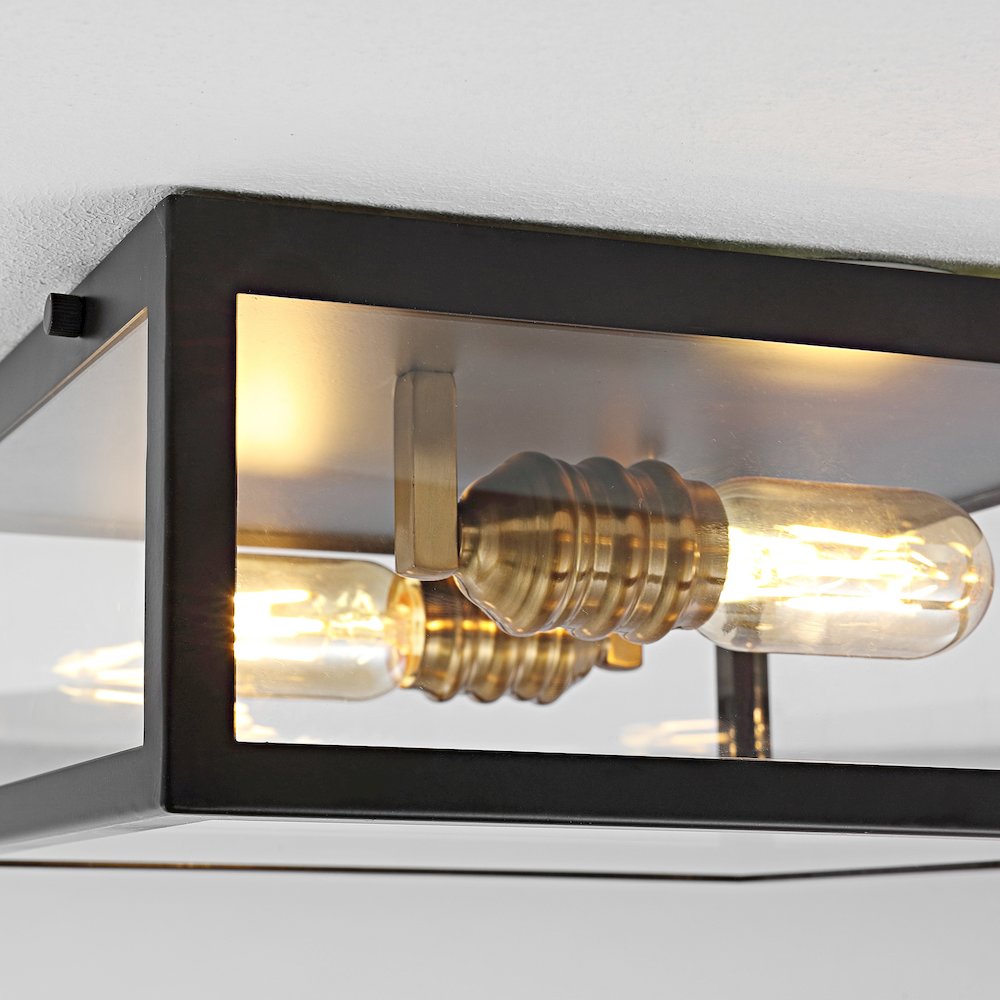 Grayson Metal/Glass Led Flush Mount. Picture 3