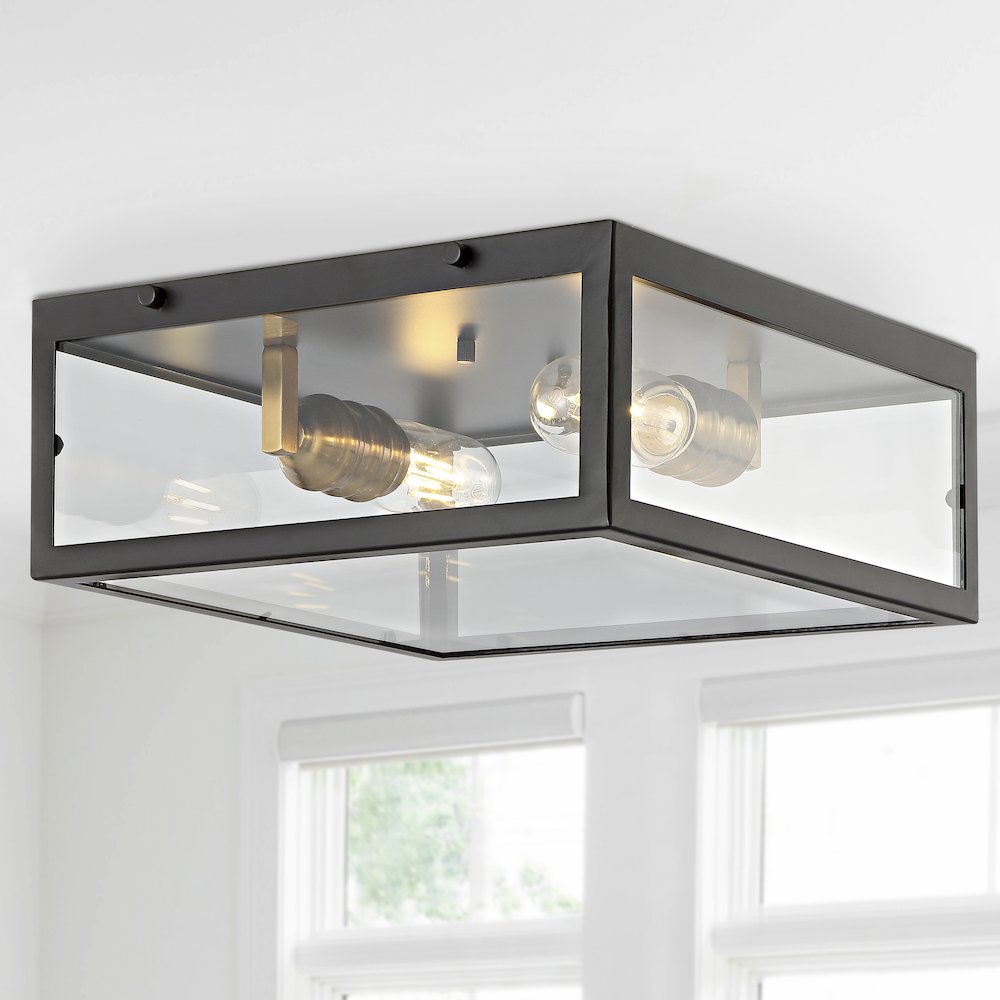 Grayson Metal/Glass Led Flush Mount. Picture 9