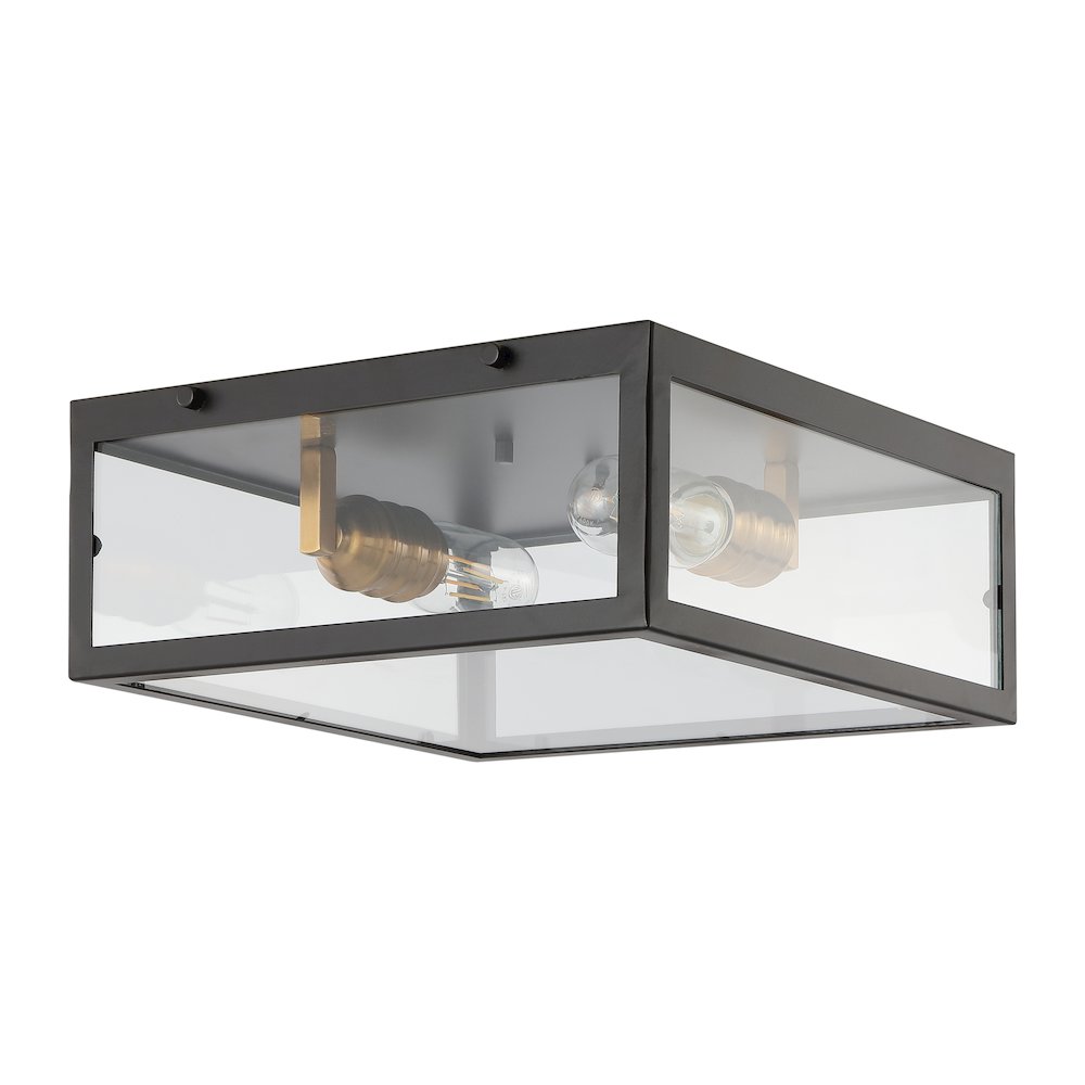 Grayson Metal/Glass Led Flush Mount. Picture 1