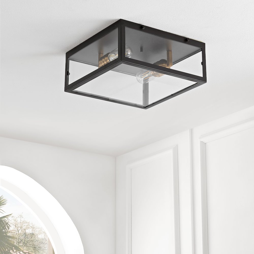 Grayson Metal/Glass Led Flush Mount. Picture 5