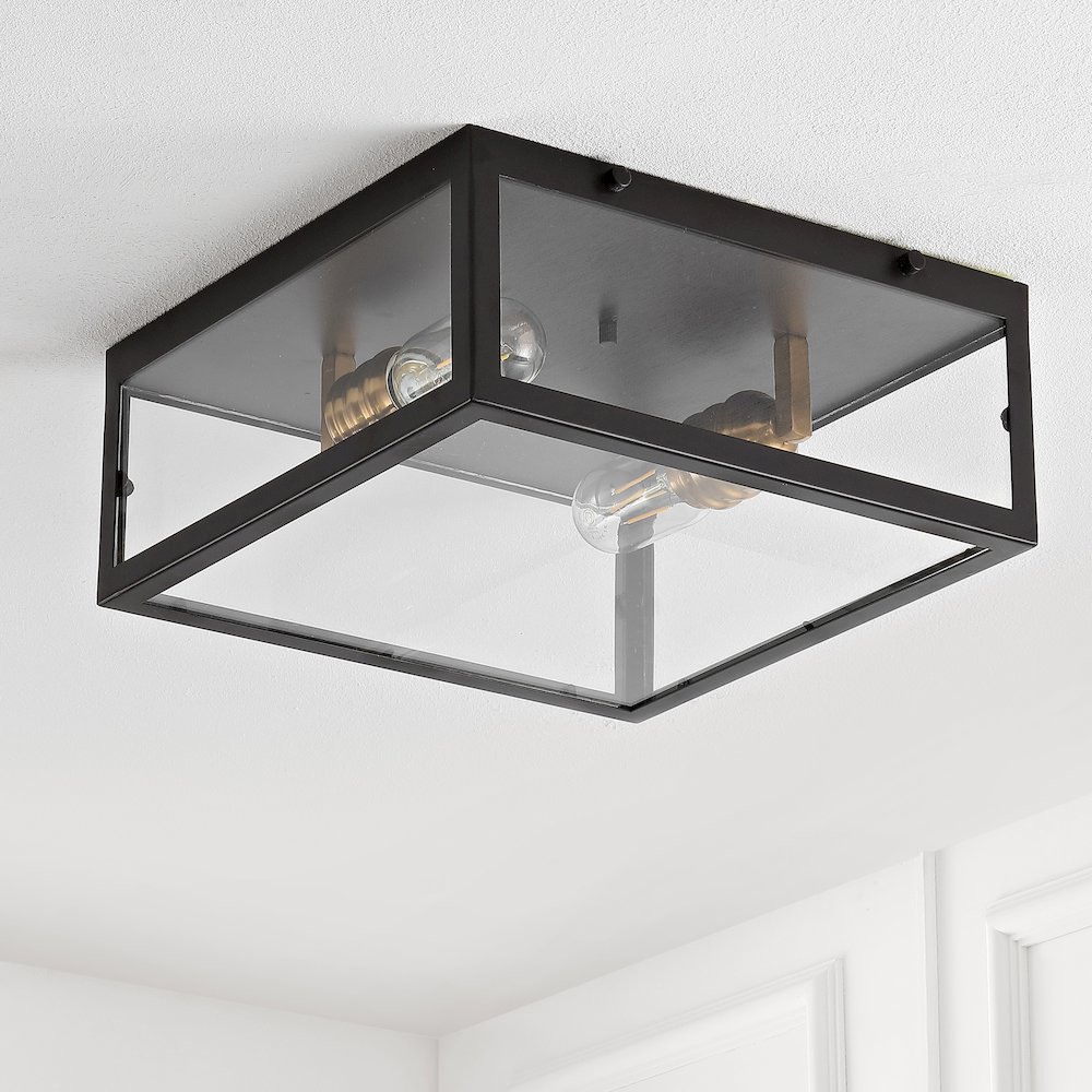 Grayson Metal/Glass Led Flush Mount. Picture 6