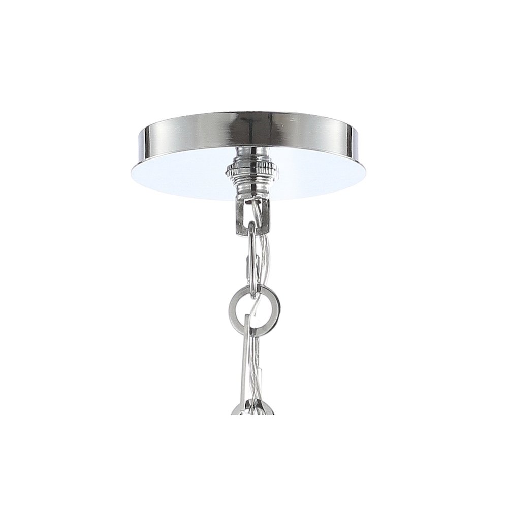 Coquille Adjustable Scalloped Shade Metal Led Pendant. Picture 6