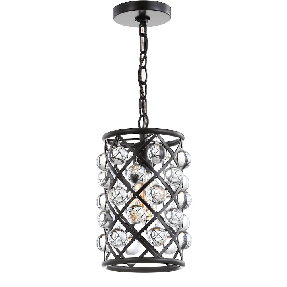 Gabrielle Crystal/Metal Led Pendant. Picture 2