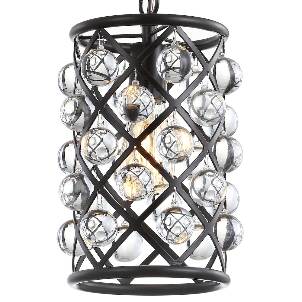 Gabrielle Crystal/Metal Led Pendant. Picture 5